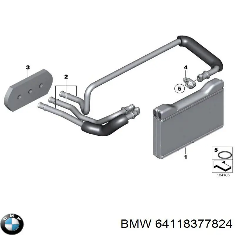 Pierścień uszczelniający rurkę chłodnicy nagrzewnicy do BMW 7 (F01, F02, F03, F04)