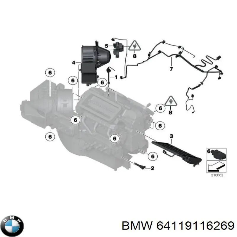 Czujnik temperatury parownika BMW 64119116269 cena, od 13,26 USD