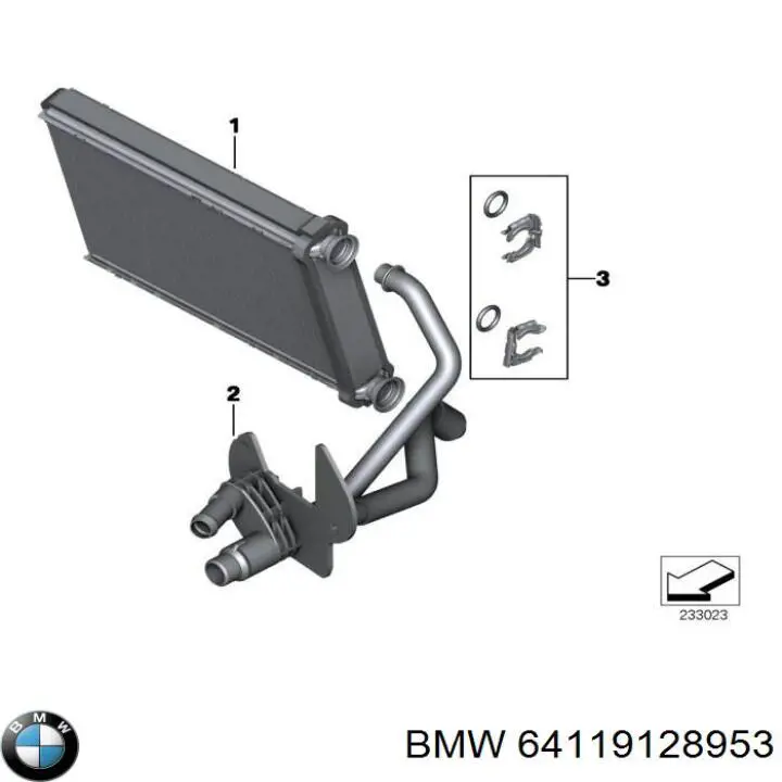 Chłodnica nagrzewnicy (ogrzewacza) BMW 64119128953 cena, od 72,71 USD