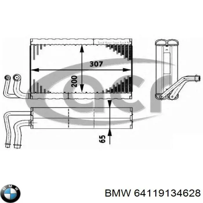 Parownik klimatyzacji BMW 7 sedana (E65, E66, E67) (2001 - 2008) cena, od 66,21 USD