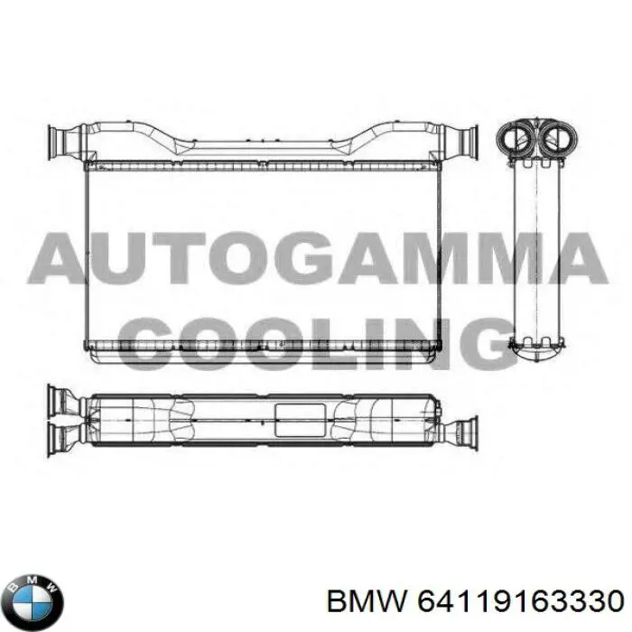 Chłodnica nagrzewnicy (ogrzewacza) BMW 64119163330 cena, od 65,98 USD