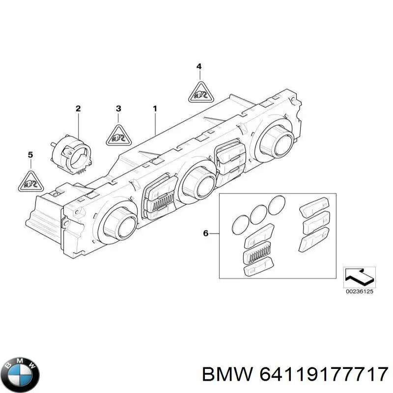 64119177717 BMW Sterownik trybów ogrzewania/klimatyzacji