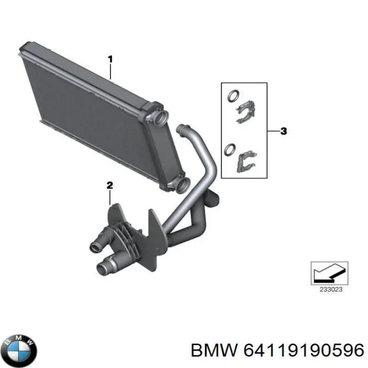 Chłodnica nagrzewnicy (ogrzewacza) BMW 64119190596 cena, od 63,63 USD