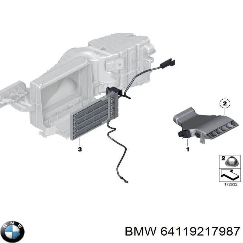 64119194713 BMW podgrzewacz elektryczny powietrza układu ogrzewania salonu