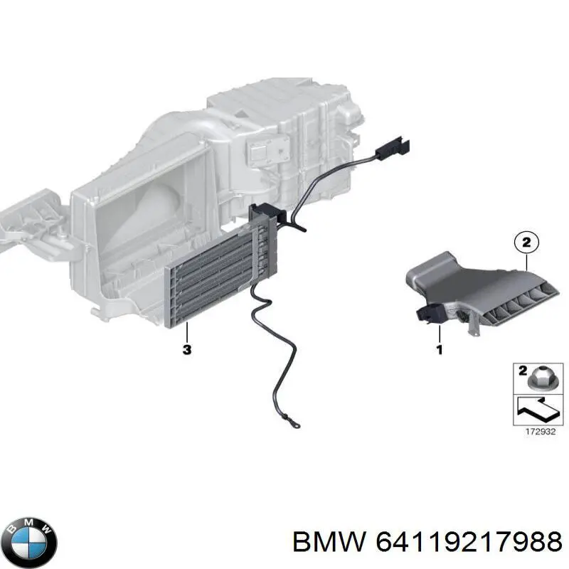 Podgrzewacz elektryczny powietrza układu ogrzewania salonu do BMW 7 (F01, F02, F03, F04)