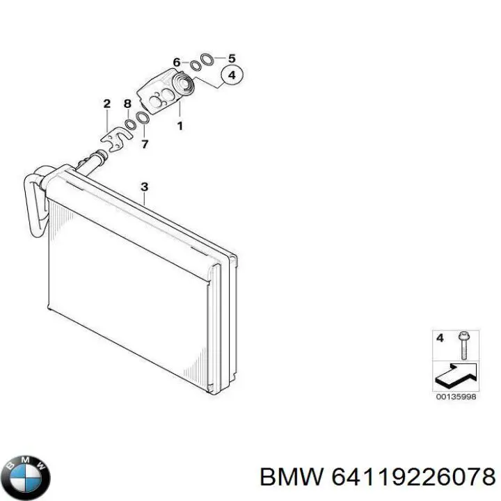 Do koszyka 64119226078 BMW Zawór termostatyczny klimatyzacji