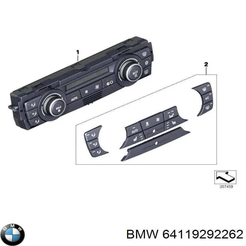 64119292262 BMW sterownik trybów ogrzewania/klimatyzacji