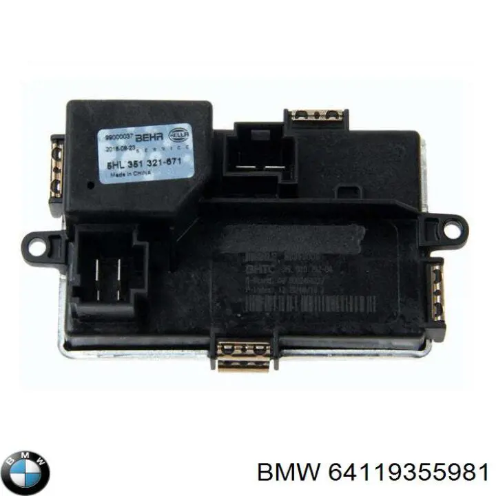 Do koszyka 9226780 BMW Rezystor wentylatora nagrzewnicy (ogrzewacza kabiny)