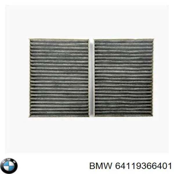 Filtr kabiny BMW 64119366401 cena, od 40,12 USD