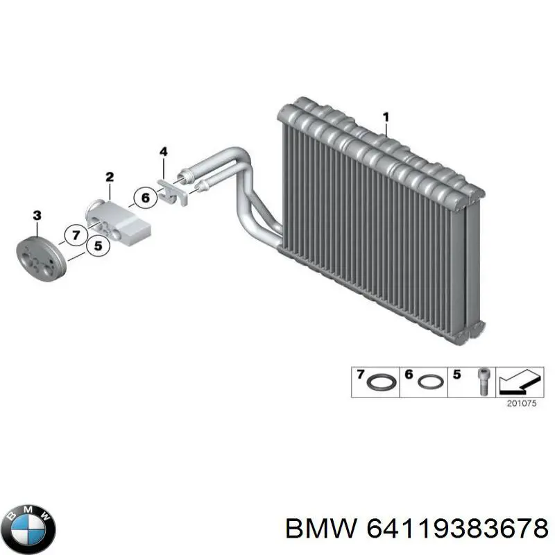 Parownik klimatyzacji do BMW 5 (F10)