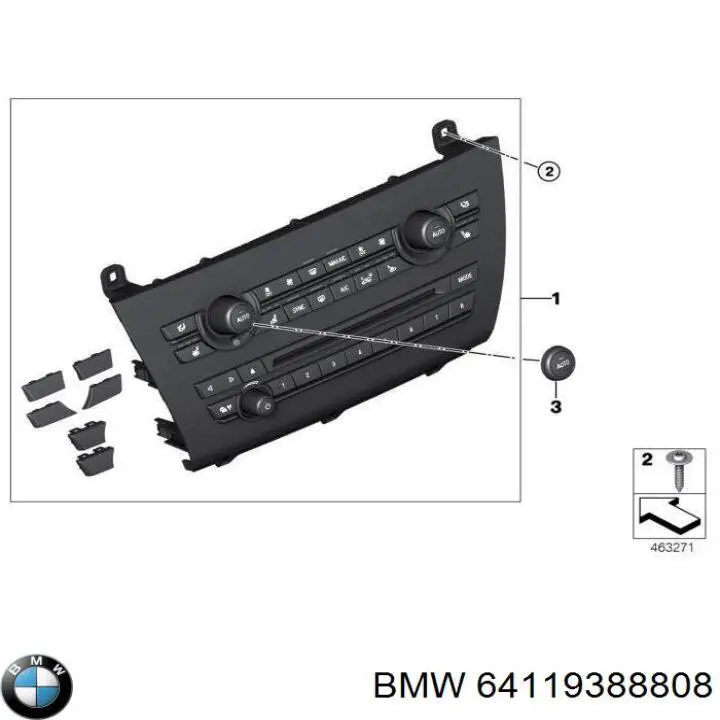 Sterownik trybów ogrzewania/klimatyzacji do BMW X5  F15, F85