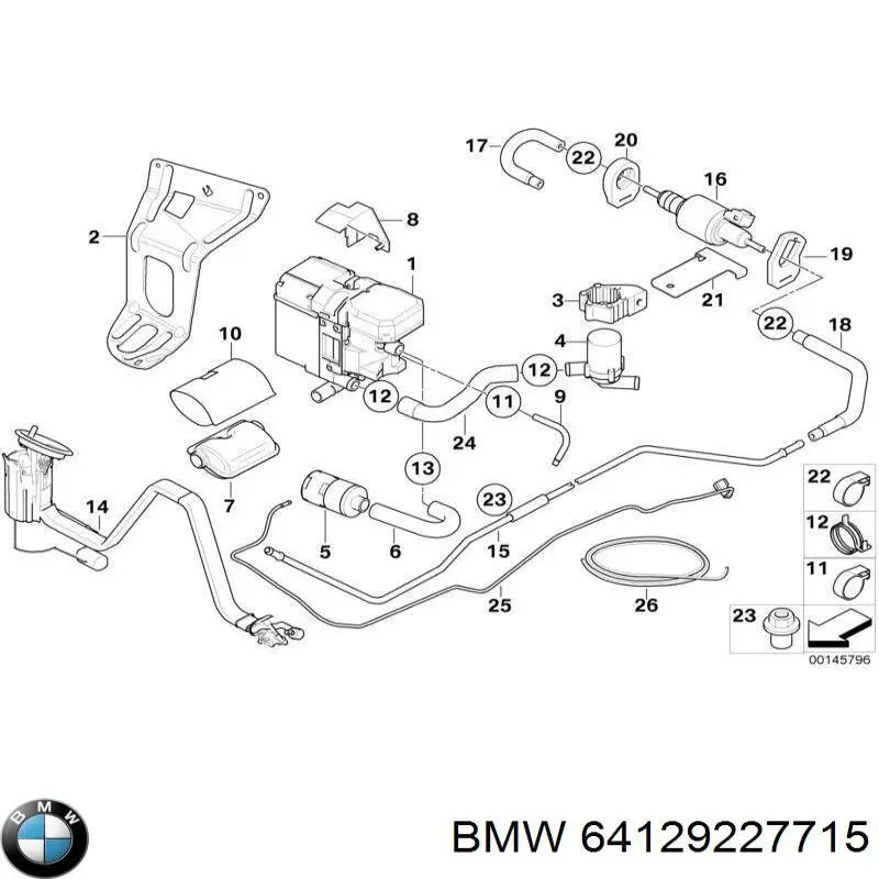 64129227715 BMW Pompa chłodzenia wodą, dodatkowa elektryczna