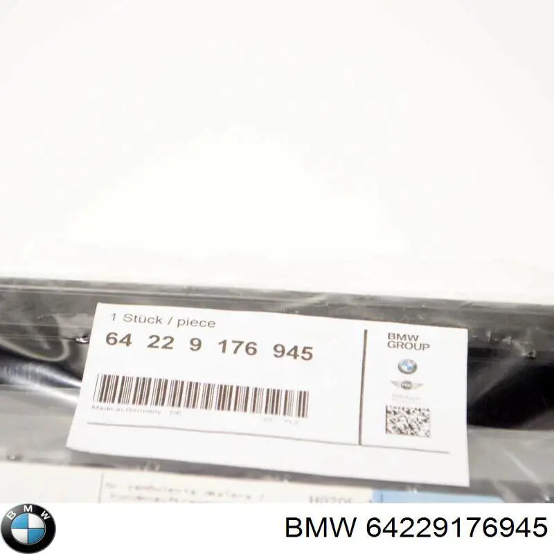 Do koszyka 64229176945 BMW Kratka wentylacyjna tylna