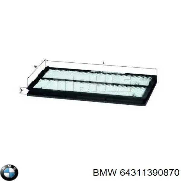 Filtr kabiny 64311390870 BMW