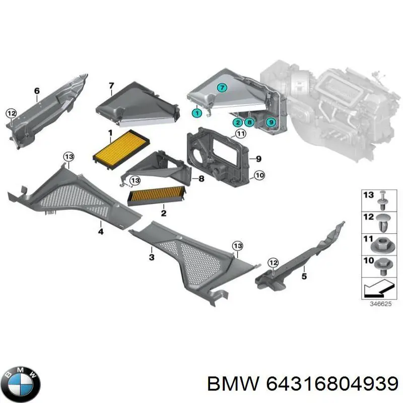 64316804939 BMW Filtr kabiny