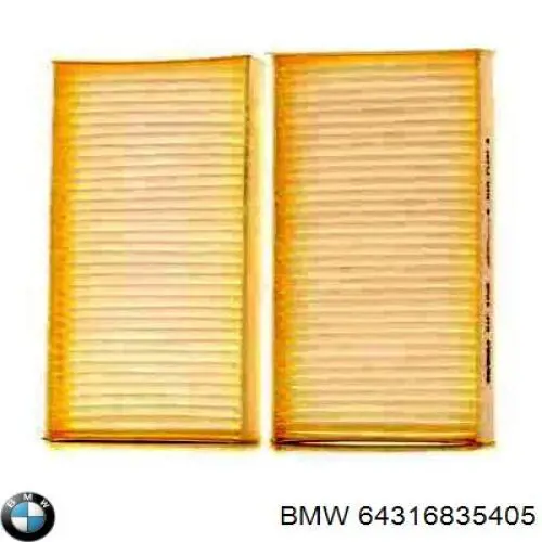 Filtr kabiny BMW 64316835405 cena, od 42,33 USD