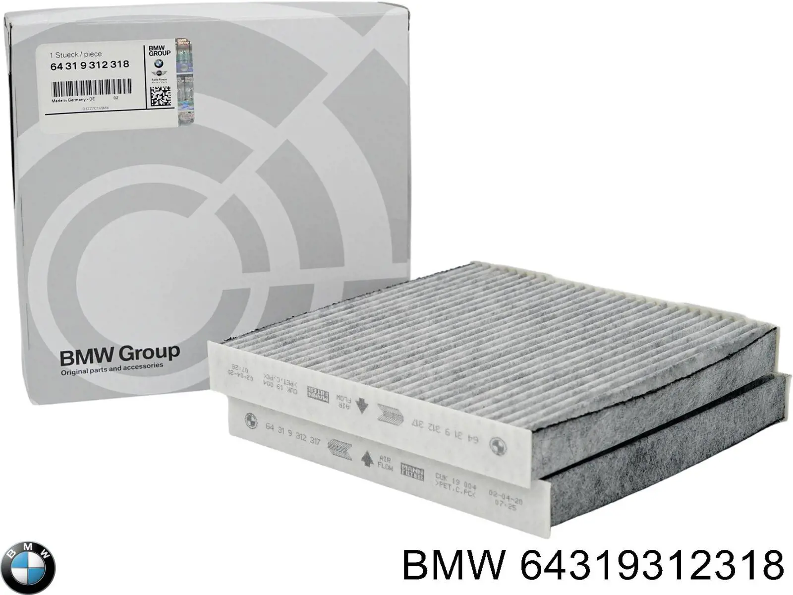 Filtr kabiny BMW 64319312318 cena, od 16,48 USD