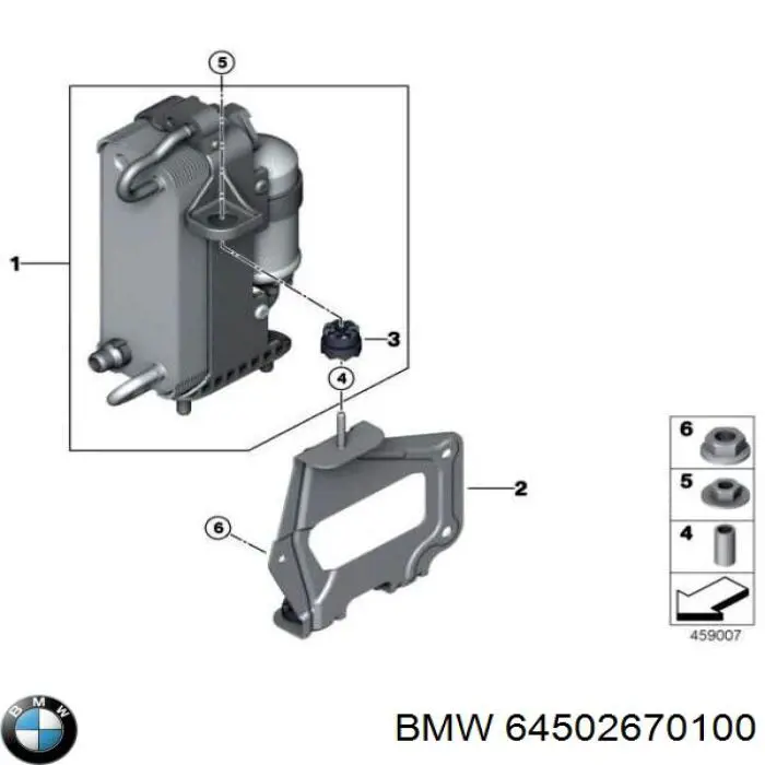 Do koszyka 64502670100 BMW Chłodnica klimatyzacji
