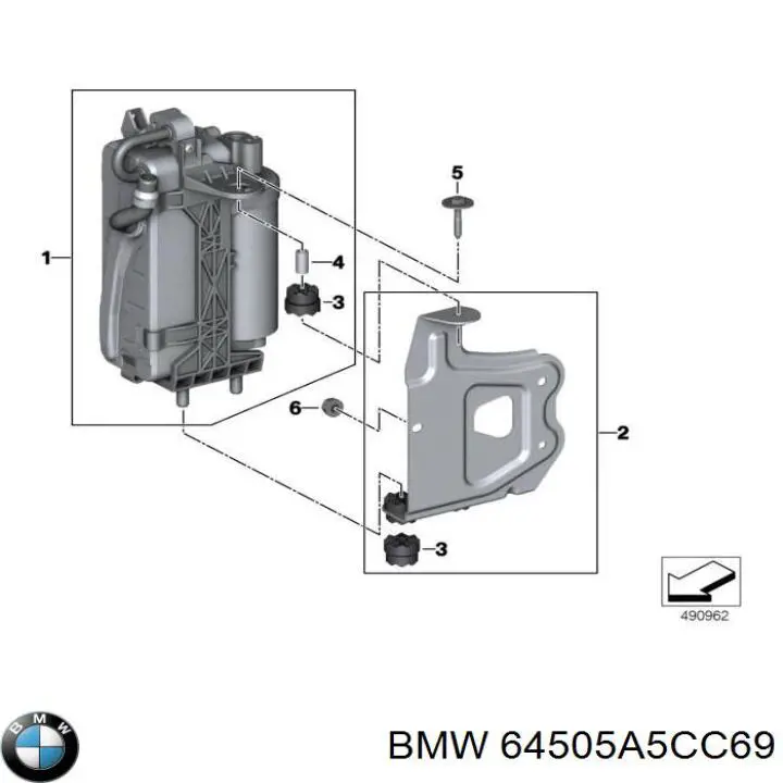Chłodnica klimatyzacji BMW 6805342 cena, od 403,51 USD