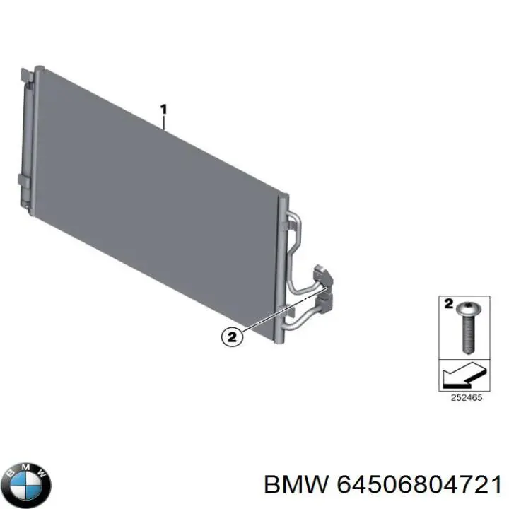 64506804721 BMW Chłodnica klimatyzacji