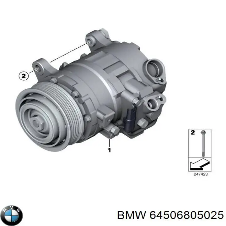 Sprężarka klimatyzacji BMW 64506805025 cena, od 374,31 USD