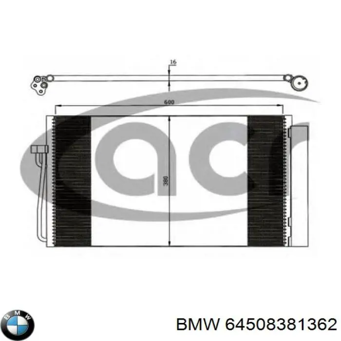 64508381362 BMW Chłodnica klimatyzacji