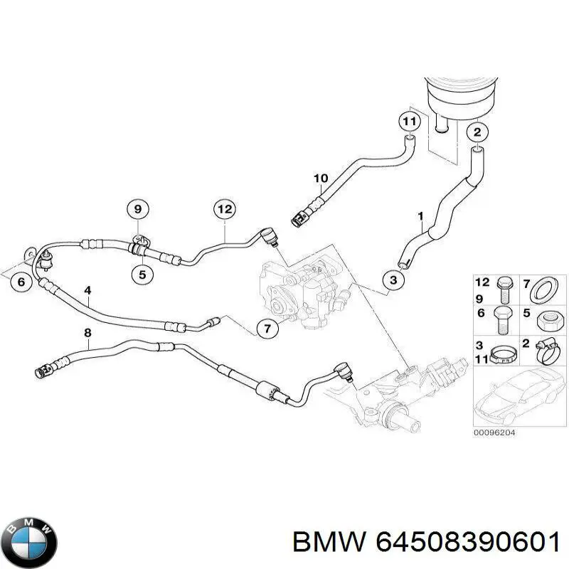 Uszczelka pierścieniowa rury klimatyzacji do BMW 5 (E60)