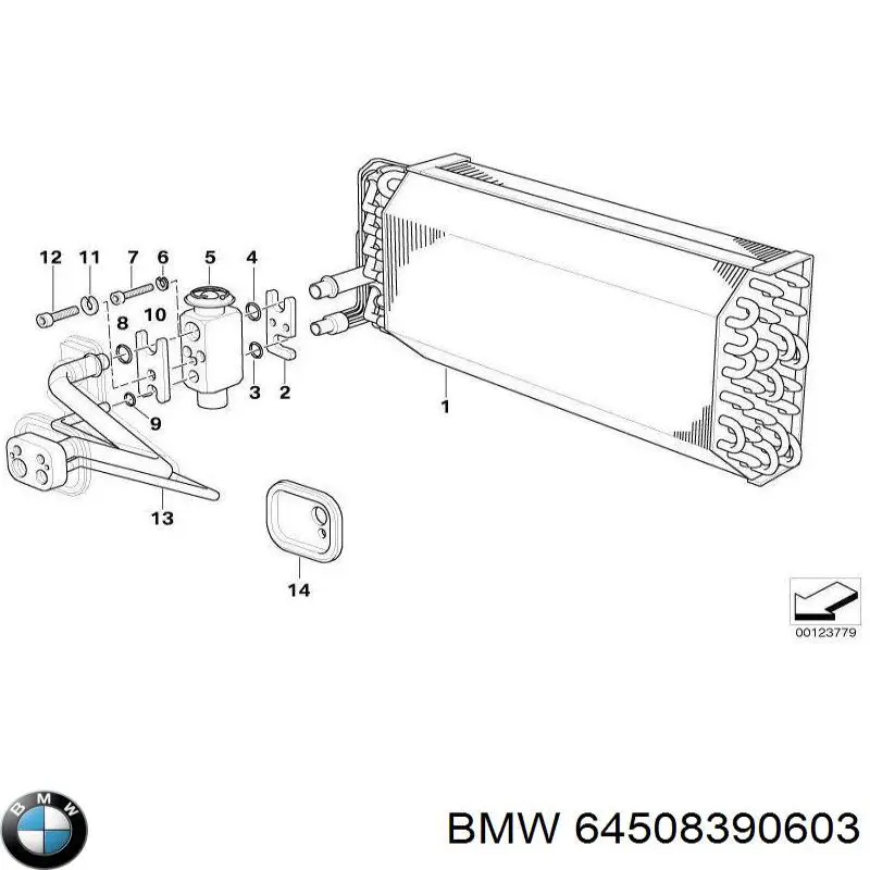 64508390603 BMW Uszczelka pierścieniowa rury klimatyzacji