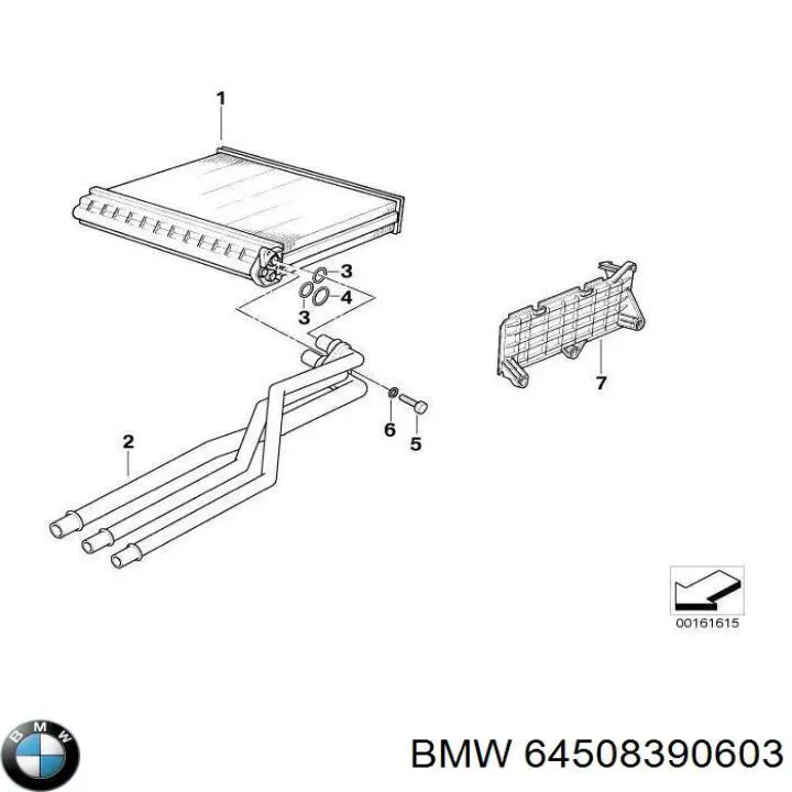 Do koszyka 64508390603 BMW Uszczelka pierścieniowa rury klimatyzacji