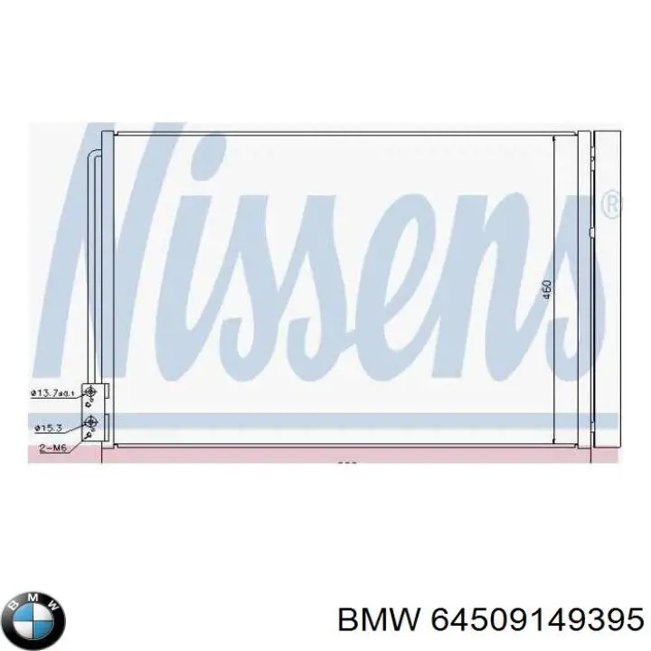 Chłodnica klimatyzacji BMW 64509149395 cena, od 115,35 USD