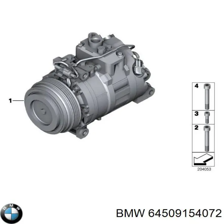 Sprężarka klimatyzacji BMW 64509154072 cena, od 308,28 USD