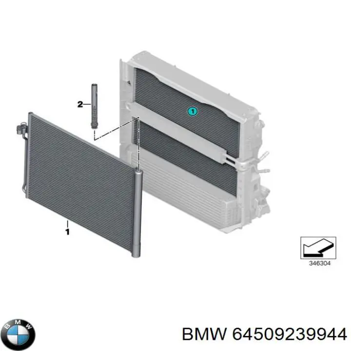 Chłodnica klimatyzacji BMW 64509239944 cena, od 146,94 USD