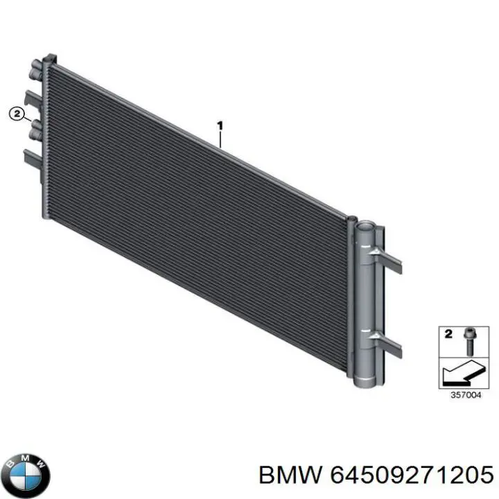 Chłodnica klimatyzacji BMW 64509271205 cena, od 114,89 USD