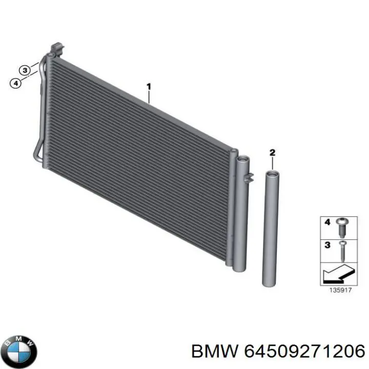 64509271206 BMW Chłodnica klimatyzacji