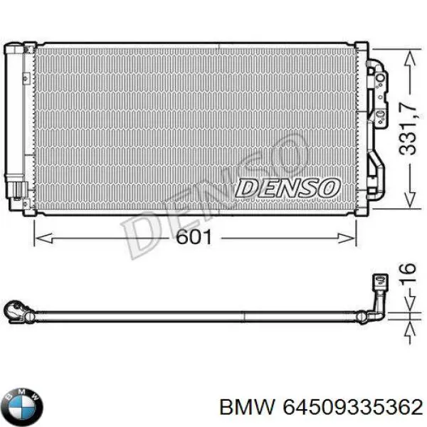 Chłodnica klimatyzacji BMW 64509335362 cena, od 171,11 USD