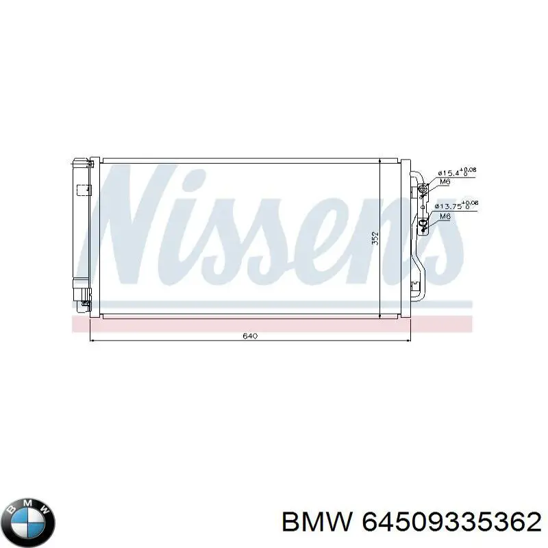 Chłodnica klimatyzacji 64509335362 BMW
