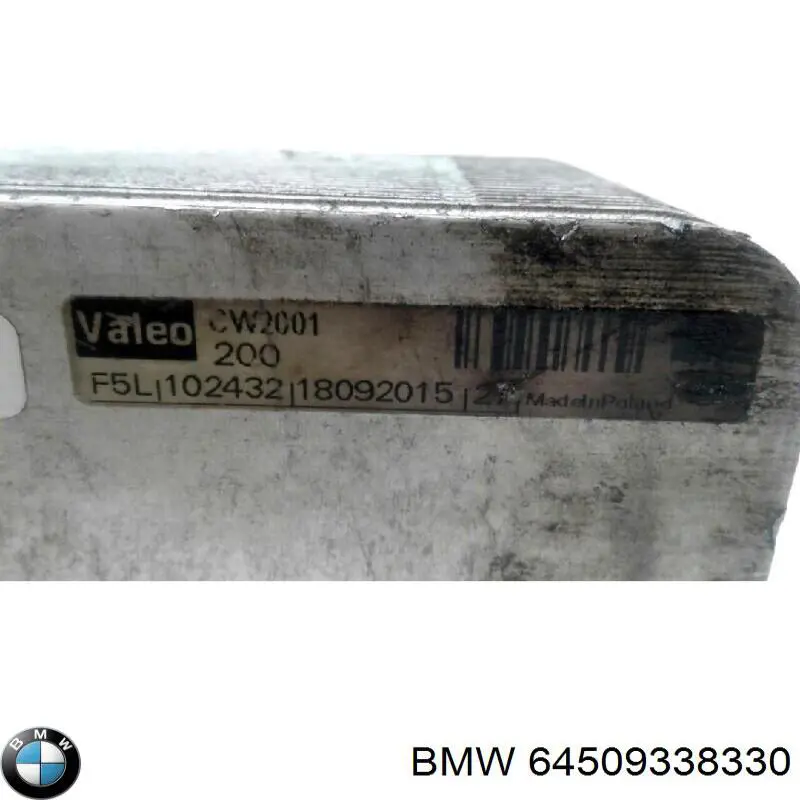 64509338330 BMW Chłodnica klimatyzacji