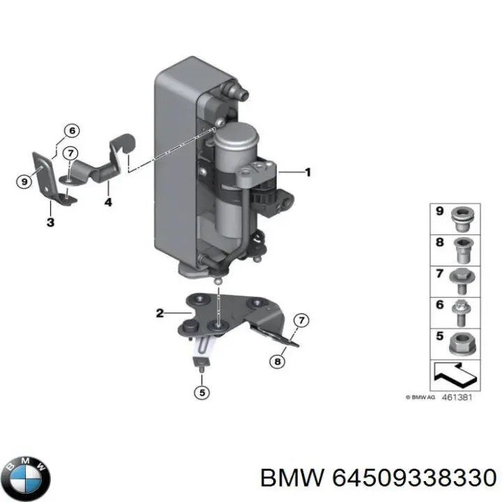 Chłodnica klimatyzacji BMW 64509338330 cena, od 213,33 USD