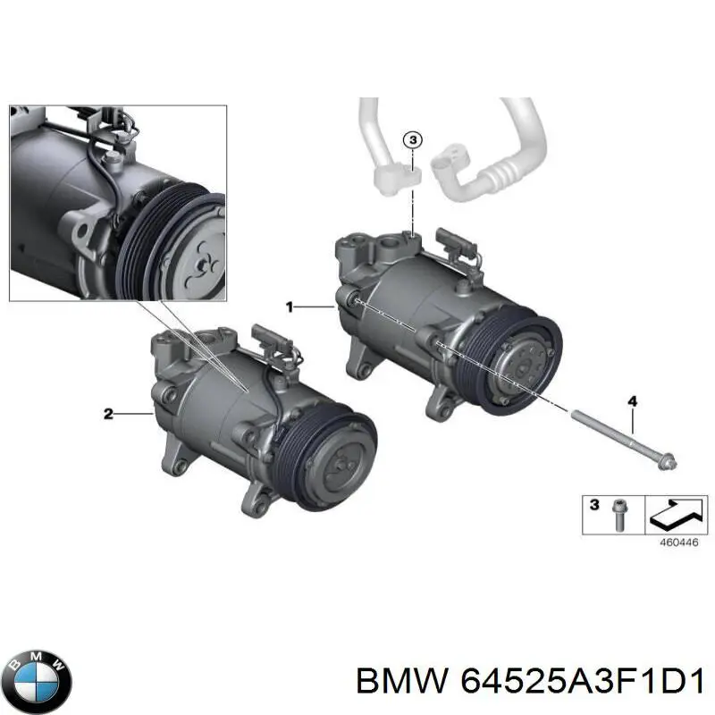 Sprężarka klimatyzacji BMW 64525A3F1D1 cena, od 293,96 USD