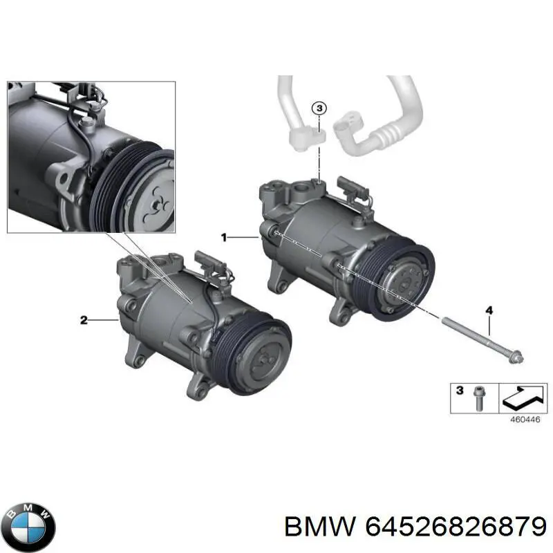 64526826879 BMW Sprężarka klimatyzacji