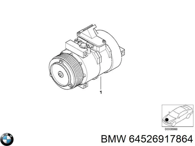 64526917864 BMW sprężarka klimatyzacji