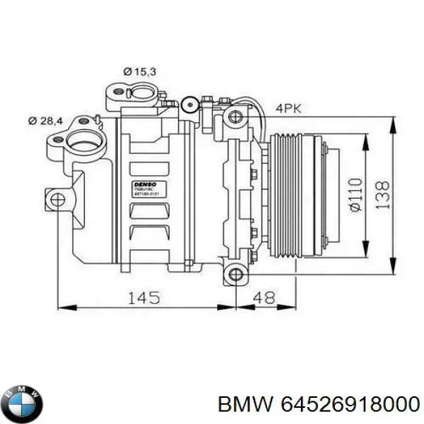 Do koszyka 64526918000 BMW Sprężarka klimatyzacji