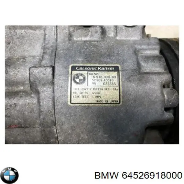 64526918000 BMW Sprężarka klimatyzacji