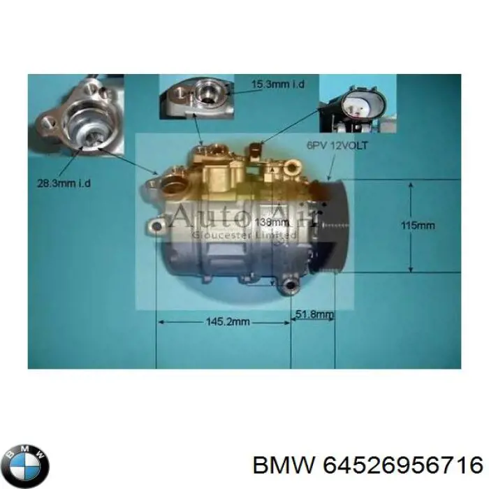 Sprężarka klimatyzacji 64526956716 BMW