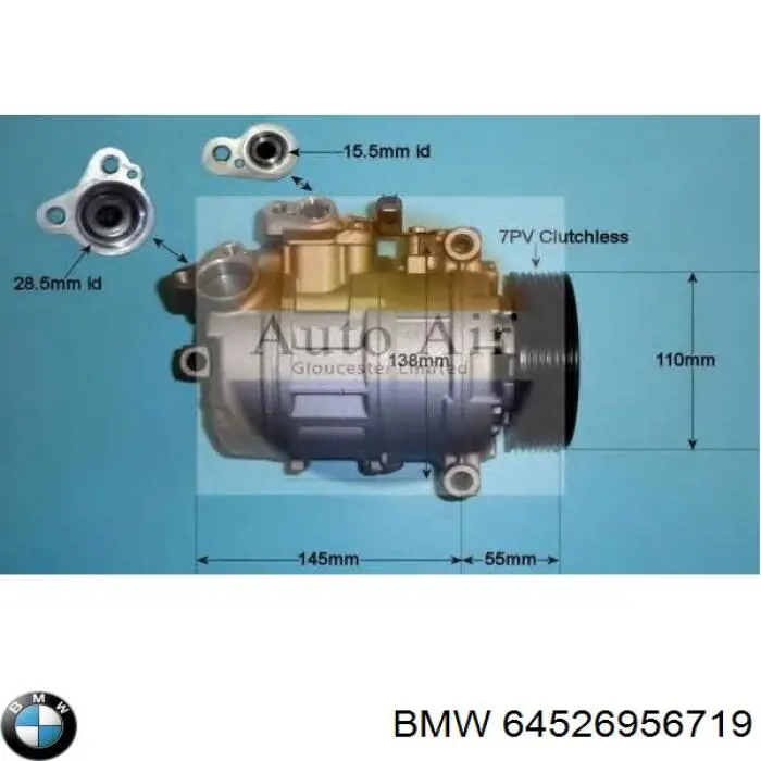 64526956719 BMW sprężarka klimatyzacji