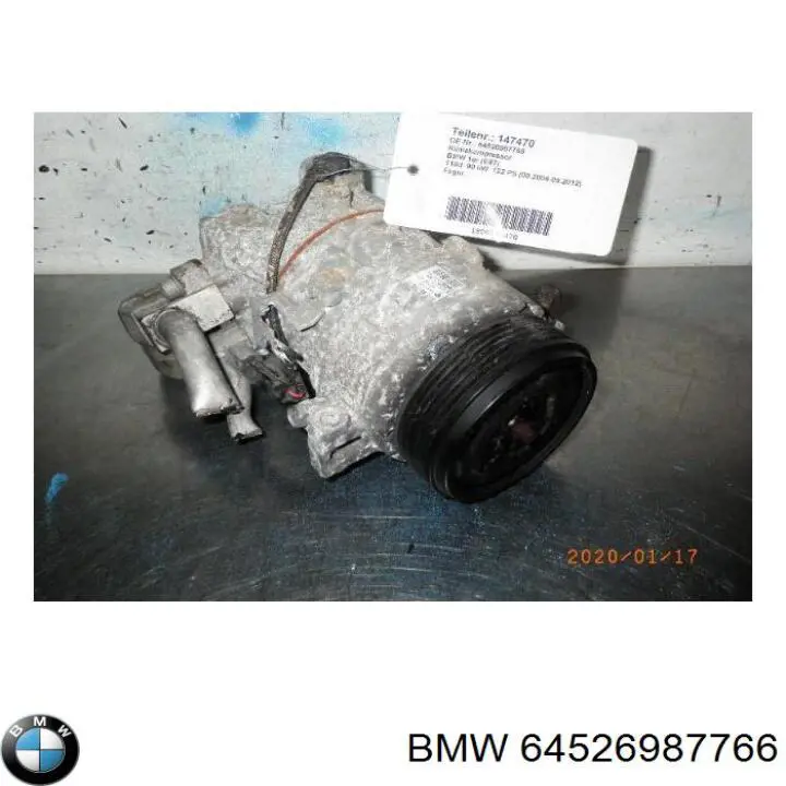 Sprężarka klimatyzacji BMW 64526987766 cena, od 264,24 USD