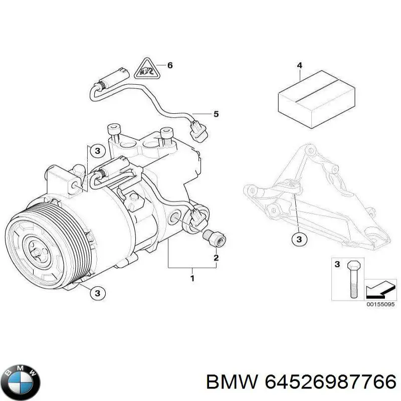 Sprężarka klimatyzacji 64526987766 BMW