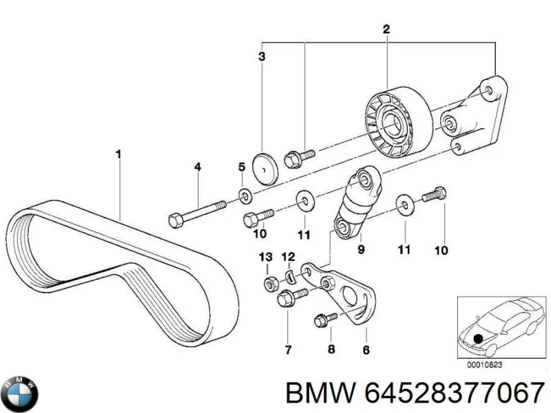 64528377067 BMW Sprężarka klimatyzacji