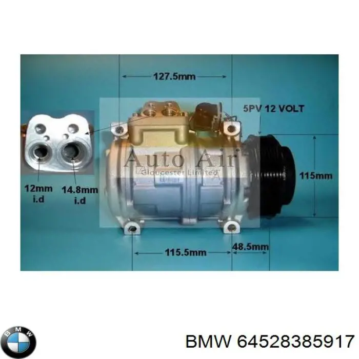64528385917 BMW Sprężarka klimatyzacji