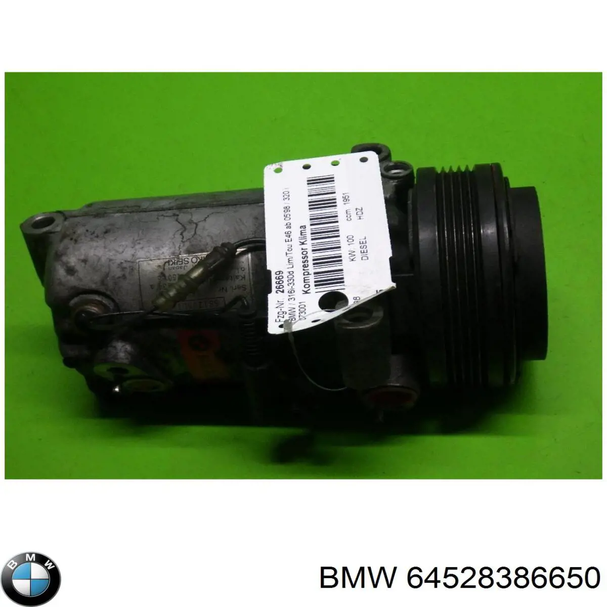 Sprężarka klimatyzacji BMW 64528386650 cena, od 86,83 USD